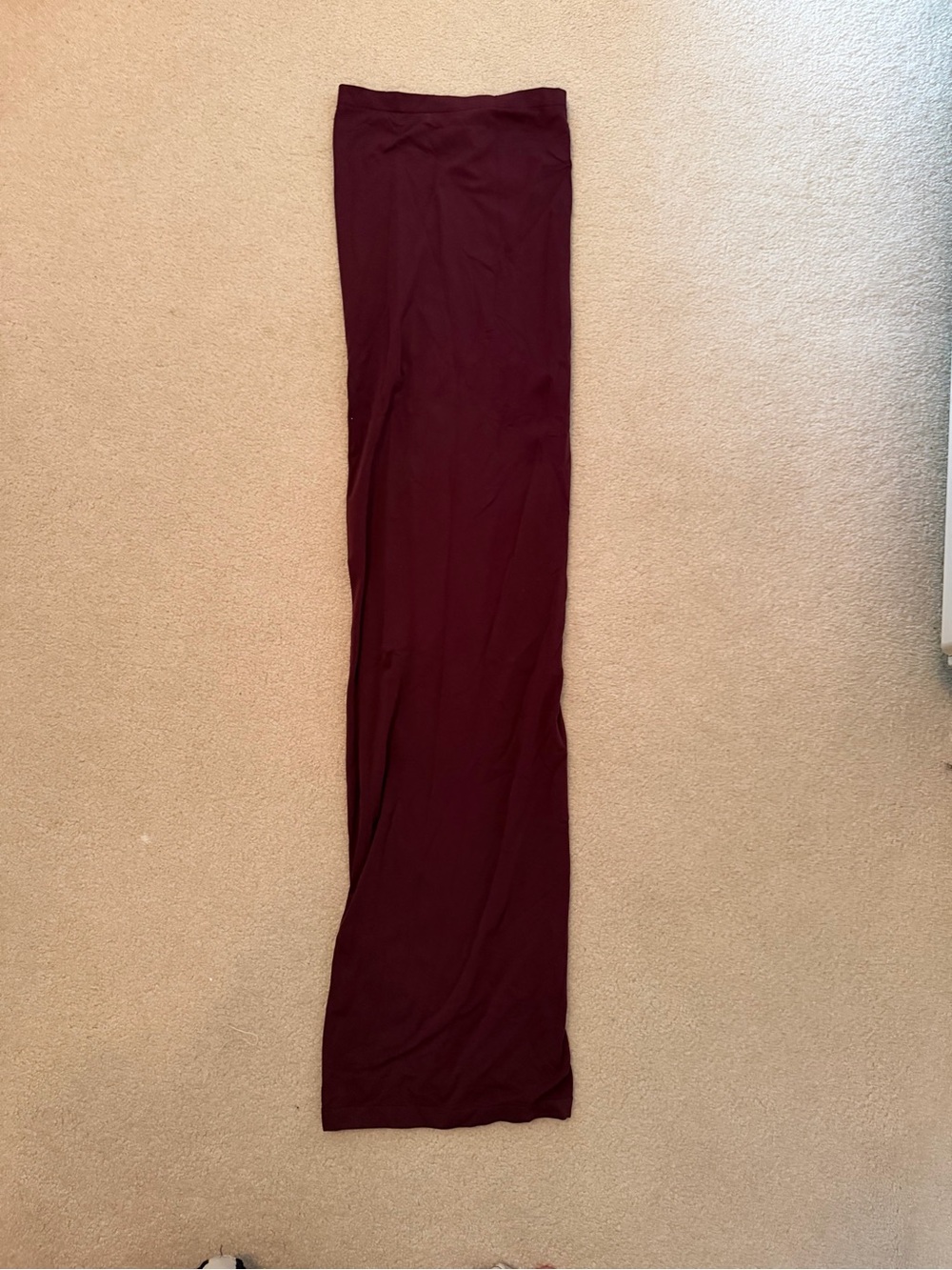 Slim Maxi Skirt in Deep Wine